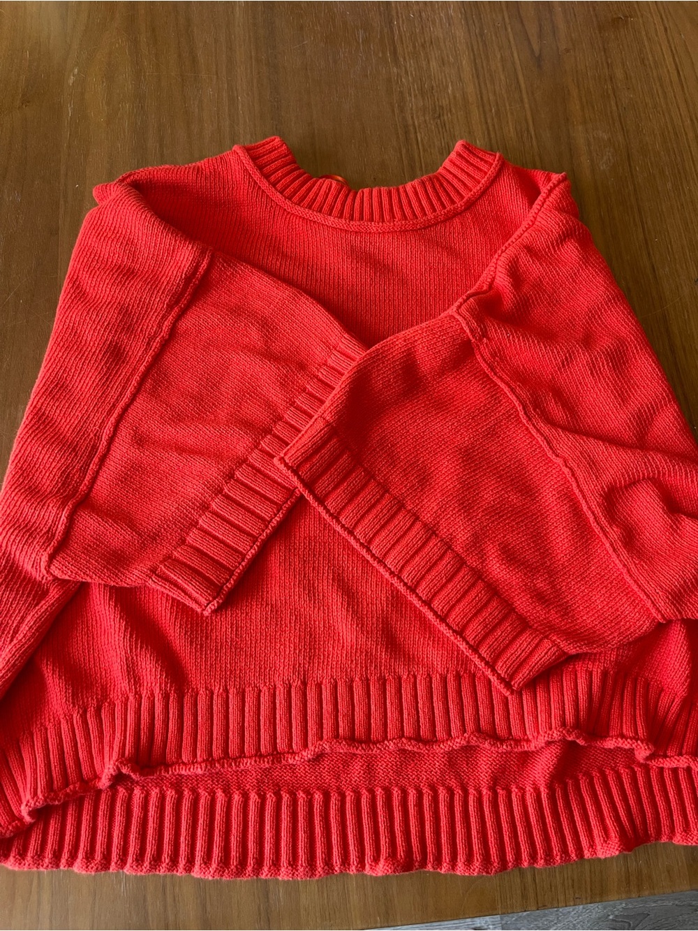 Anthropologie Goldie Sweater, Tomato Juice Color XL